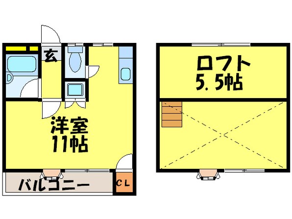 パルティール西大橋の物件間取画像